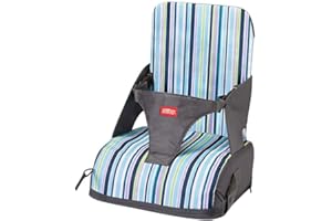 Nuby - Trona Portatil Plegable Para Viajes - Asiento Bebe Elevador Con Almacenamiento Para Botellas Y Pañales - Silla Bebe Con Cojín Suave Impermeable - 6+ Meses - Bolsa De Viaje Multifuncional
