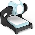 Sagreeny Label Holder Thermal Label Holder for Rolls and Fanfold Labels Shipping Label Stand Desktop Printer Accessory Supplies for Home Office (Black)