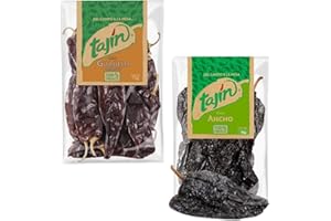 ABL SUPPLIES Tajin Dried Ancho Chillies 75g and Tajin Dried Guajillo Chillies 75g | Dried chilli 2 pack