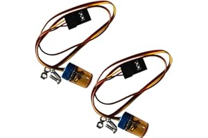 ‎GTIWUNG GTIWUNG 2 Stück Modellbau Rundumlicht 4,8-6Volt in Gelb (Größe 15x9mm),Rundumleuchte,Warnleuchte,RC Car LED Licht Stirnlampe Blinklampe RC Zubehör für 1/14 RC Auto Tamiya RC Truck