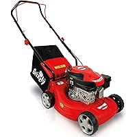 Grizzly Benzin Rasenmäher BRM 40-40 cm Schnittbreite, 4 Takt OHV Motor, (Basic - Red Edition)