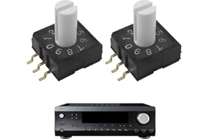 WZWZO Commutateur Rm3haf 10, 2 pièces Commutateur de Codage à Cadran Rotatif, Encodeur Rotatif, avec Poignée 3: 3 pour Les équipements Audio/Vidéo, Les Contrôleurs de Jeu pour Lunii Ma Fabrique à Histoires