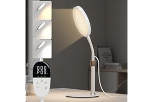 Threnthos SAD Lamp, 10,000 Lux SAD Light Lamp, UV-Free Full Spectrum Sun Lamp with 3 Color Temperature & 9 Brightness Level & 3 Timer, Daylight Lamp for Home, Office, Bedroom