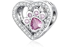 Alstiva Tiere Hase Vierblättriges Kleeblatt 925 Sterling Silber 5A Zirkonia Charm Anhänger für Armband Charm Bead Pendant für Europäische Armbänder Halsketten Schmuck Geschenk für Damen