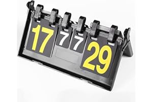 JasCherry Sportivo Tabellone Segnapunti 4 Chiffres Portatili Flip Sport Scoreboard per Competizione Pallavolo Badminton Tennistavolo Calcio Indoor Outdoor #5