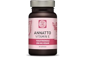 ‎KALA HEALTH Annatto Tocotrienole 200mg Vegan Kala Health Vitamin-E-Ergänzungsmittel, frei von Tocopherol, Eannatto-Kapseln ohne PAKs und Schadstoffe – gentechnikfrei und antioxidativ (30)