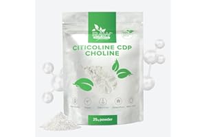 ‎RAW POWDERS Citicoline CDP-Choline Powder 25g – Unterstützung für kognitive Funktion & Gedächtnis – Reine Zutaten, GMO- & Glutenfrei von Raw Powders