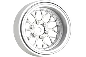 TCRC 4PCS Grade 5 Titanium Wheel Face Aluminum 1.3 Inch Wheels Hubs for 1/24 Axial SCX24 FCX24 1/18 TRX4M Redcat Ascent-18 Upgrade Parts