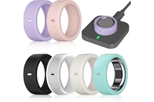 ZOOROO 6 Pack Rings Cover Compatible with Oura Ring Gen 4/Oura Gen 3/Ultrahuman Ring Air, Surport Charging with Cover on, Anti-Scratch Elastic Silicone Rings Protector Case for Men Women Working Out Gym