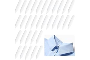 FOYODS 100 Stück Kragenstäbchen für Herrenhemden,Kunststoff-Kragenstäbchen,Hemdstäbchen für Herren,einen perfekten Sitz des Hemdkragens,für Herren Vater Ehemann Hemd(Weiß)