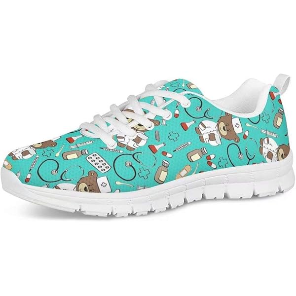 chaqlin Mode Galaxy Hardloopschoenen Ademend Mannen & Vrouwen Ademend Mesh Sneakers, Verpleegkundige Beer, 40.5 EU