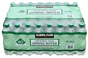 Kirkland Signature Sparking Spring Water Screw Cap Lid Bottles Pack of 40x500ml