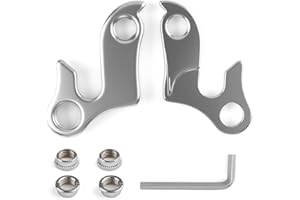 AHRLIC 2pcs Derailleur Hanger, Aluminium Alloy Rear Derailleur Hanger with Allen Wrench, Carrera Vengeance Gear Hanger for Adapter Replace Part Frame Mountain Road Racing Cycling