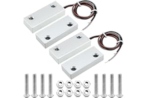 GUUZI Rolling Door Contact Magnetic Reed Switch Alarm with 3 Wires for N.O./N.C. MC-59(Zinc Alloy Housing)