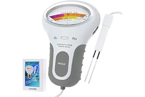 TEKCOPLUS Portable 2 en 1 qualité de l'eau PH CL2 testeur de niveau de chlore niveau mètre pour piscine spa qualité de l'eau moniteur moniteur