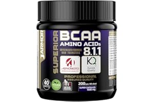 J.Armor 200 Capsule di aminoacidi ramificati bcaa 8.1.1 - Formula Unica al Mondo con Aminoacidi Kyowa e Ajinomoto | Massima Crescita Muscolare e Pronto Recupero | BCAA 8 1 1 Vegan e Senza Additivi