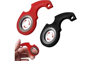 NECDEOL Portachiavi spinner, 2 pezzi chiave spinner anello giocattolo, portachiavi, anello portachiavi per bambini e adulti