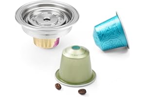 HAILASRE Vertuoline - Adattatore riutilizzabile per capsule di caffè NS Pod Vertuo Pop Next,Convertitore per capsule di caffè in acciaio inossidabile compatibile con Delonghi ENV135 VertuoLine GCA1 (80 ml)