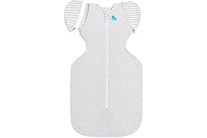 Love To Dream Swaddle Up - Borsa di transizione Bamboo Lite Medium 6-8,5 kg, a pois grigi, vestibilità aderente, ali staccabili, 0,2 Tog, per temperature calde (24-27 °C), lavabile in lavatrice