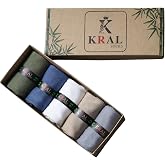 KRAL SOCKS Bambu Erkek &Ccedil;orap Klasik Soket D&uuml;z Uzun Yazlık Dikişsiz 5'li Kutulu Premium Set Yeni Trend 40-44