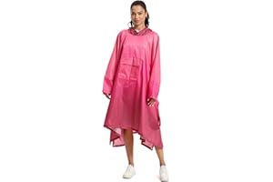 NUUR Regenponcho Damen Unisex Regencape Wasserdicht Festival Regenmantel Wiederverwendbar Rain Poncho Hiking Cycling Outdoor Mehrzweck Regenjacke mit Kapuze