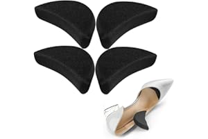 OHREN 2 Paia di Riempitivi per Scarpe Solette Unisex Traspiranti Morbide Cuscinetti per Dita Riduttori di Scarpe per Scarpe Troppo Grandi Sollievo dal Dolore ai Piedi per Donne e Ragazze (Nero)