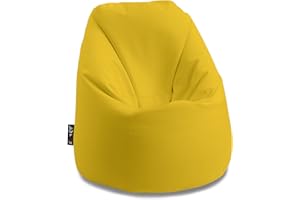 EXTROITALY BONITA L GIALLO POUF SACCO MORBIDO ECOPELLE MIS. 85X85 H.100 cm DOPPIA LAMPO SUL FONDO DOPPIA CUCITURA RIBATTUTA PER MAGGIORE TENUTA