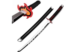 Loocaa Demon Slayer Sword Stocking Fillers - Bamboo Sword Kids Teenager Cosplay Sword Halloween Christmas Party Anime Tanjiro Cosplay - Size 76 cm For Child (Kamado Tanjirou Vulcan)