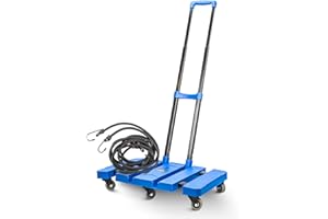 FORSAGEPOL Faltbarer Gepäckwagen bis 180 kg, Tragbarer Sackkarre Plattformwagen Transportwagen Klappbar Handwagen Klappwagen