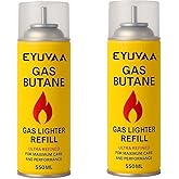 EYUVAA LABEL Aluminium Gas Lighter Refill Can| Long Nozzle Butane Fuel for Lighters, Torches, Outdoor, Candle & Other Gas Lig