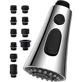 Hibbent Replacement Kitchen Tap, 9 Adapters Basin Tap Compatible with Most Faucets, Removable 3 Functions Kitchen Tap, Univer
