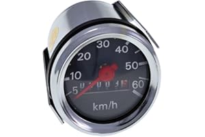 2EXTREME Universal Speedometer 60 km/h 48 mm Black Compatible with Hercules, Simson, Moped, Quad