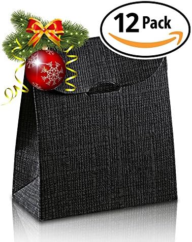 12 Best Decorative Gift Boxes Set with Lids by Giovanni Grazielli Italian Design Premium Elegant and Stylish in Black for different Occasions Wedding Birthday and Christmas (13.5 x 9.0 x 4.5 cm)