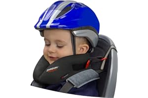 SANDINI SleepFix® Kids Bike – Kinder Schlafkissen/Nackenkissen mit Stützfunktion, Temperaturausgleich – Kindersitz-Zubehör für Fahrrad und Fahrradanhänger – Verhindert Abkippen des Kopfes im Schlaf