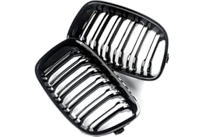 RASHION Nieren Kühlergrill Kompatibel mit BMW 1er F20 F21 Pre-Facelift 2011-2014 Grill Glanz Schwarz Kühlergrill (F20 F21 11-14)