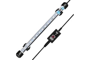 Einfeben 62cm LED Aquarium Light Underwater Light Surface Mounted Light Cover Lampe étanche 6.2W Aquarium Lights, Underwater Lights for Aquariums