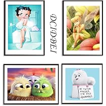 DCIDBEI Diamond Painting 5D Completo Rotondo 40x50 Cm - Uccello E Farfalla Rosa - Kit Fai Da Te Per Decorazione Parete Soggiorno - 3