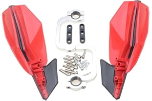 GOOFIT Paramani Moto 22mm Enduro Universali Alluminio Acerbis Protezione Motocross Pit Bike sostituzione per Scooter ATV Quad off-Road Ciclomotore Rosso