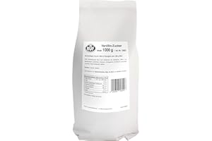 ‎RUF RUF Vanillin Zucker Großpackung, intensives Vanille-Aroma, geeignet zum Backen, Kochen und Einmachen, für Shake und Dessert, glutenfrei und vegan, 1x1000g