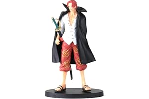XRHOT Animation Model, 18CM PVC Animated Model with Cartoon Action Man Shanks Statue Action Figure Collection Decorative Figurine Model Toy Anime Cartoon Character Statue Model