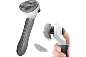 Cat Brush Dog Brush, YETEE Dog Grooming Brush, Slicker Dog Brushes for Grooming Shedding Tool for Dogs, Cat Hair Remover Cat Grooming Brush, Cat Brush for Short/Long Haired Cats(Grey)