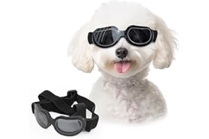 Enjoying Lunette pour Chien Anti-UV Anti-Neige Lunettes pour Petit Chien Chiot Chat Lunettes de Protection, Noir