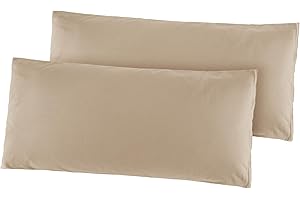 BASATEX Cappucino zestaw 2 poszewek na poduszkę, bawełna Renforcé, poszewki na poduszki, poszewki na poduszki 40 x 80 cm w 14 nowoczesnych kolorach