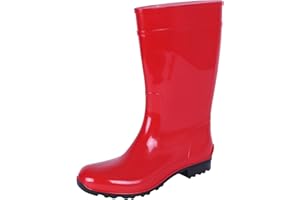LEMIGO Damen Gummistiefel Wasserdicht Hohe Regenstiefel Gartenschuhe 967 Ilse