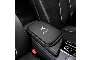 NURCIX Tapis Accoudoir Voiture Cuir rehausser Coussin Protection accoudoir Tapis pour DS Spirit DS3 DS4S DS5 5LS DS6 DS7 DS9 Wild Rubis E Tense,Black Style