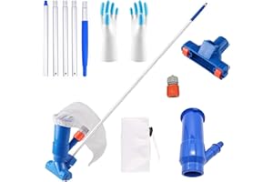 Sunshine smile Poolsauger Schwimmbad,Pool-Staubsauger,Poolreinigungsset,Pool Staubsauger,Bodensauger,Pool Staubsauger Kit,Tragbarer Pool Staubsauger,Vakuumkopf,Poolreinigung (Poolreinigungsset A)