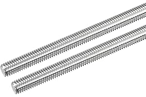 TOP-VIGOR 2Pcs M6 x 100mm Fully Threaded Rod, 304 Stainless Steel Right Hand Threads Rods, Fully Studding Rod Bar for Anchor Bolts, Clamps, Hangers and U-Bolts