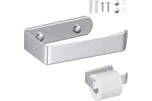 JIEYUCHU Portarrollos Papel Higienico, Portarrollos de Papel Higiénico Autoadhesivo, Moderno Soporte para Rollo de Papel Higiénico, no Necesita Taladrar, Apto para Baño, Cocina (Plata)