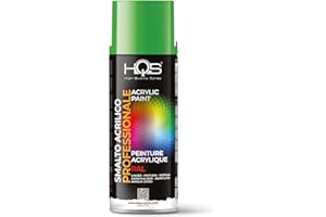 HQS HIGH QUALITY SPRAY HQS Bombe de peinture acrylique, couleurs Ral (Ral 6018 - Vert jaune)