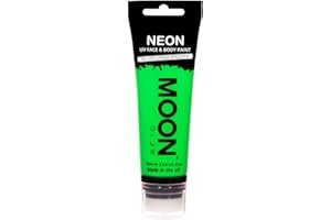 Moon Glow Supersize Neon UV Peinture visage et corps – avec applicateur éponge, Vert foncé, 75 ml